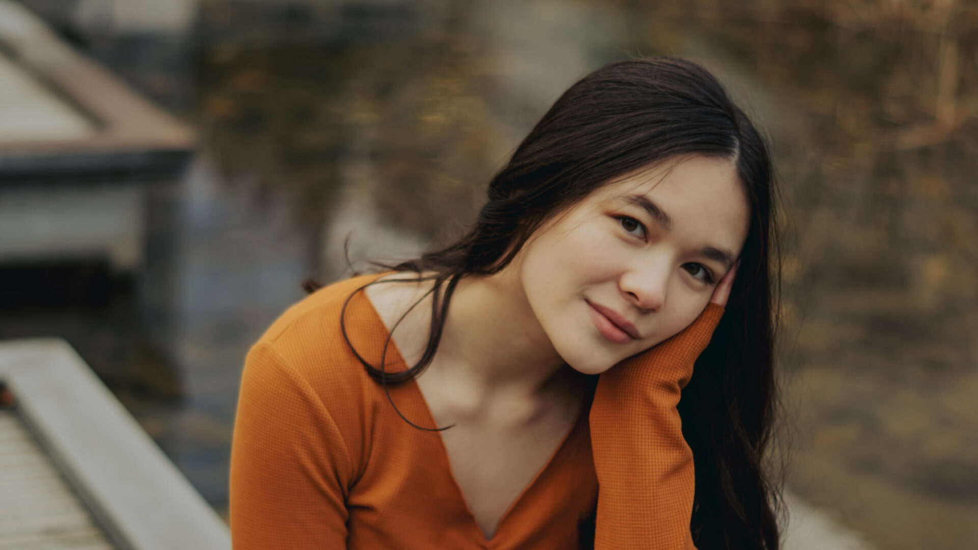 Picture of Lily Wong at Tanner Springs, Portland Oregon, 